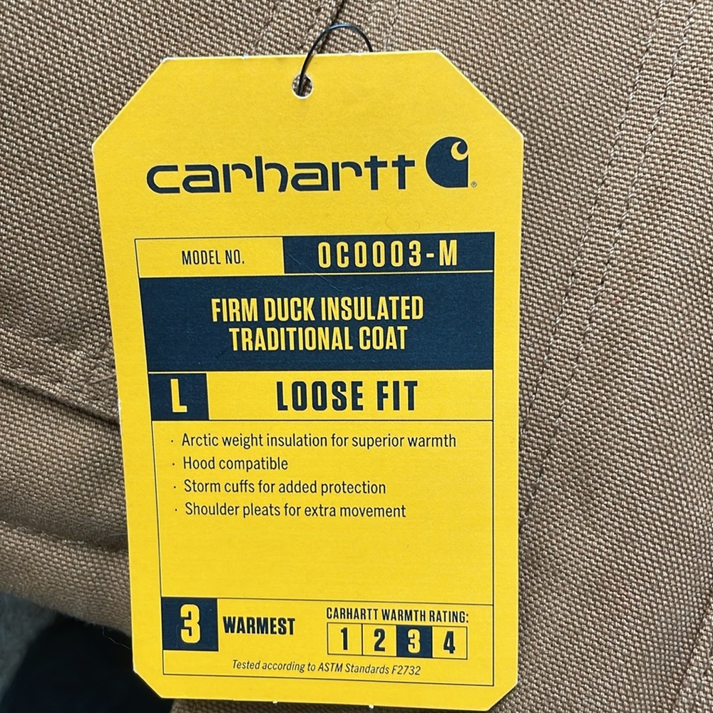Carhartt, XL Firm Duck Insulated Traditional Coat. - Picture 6 of 7